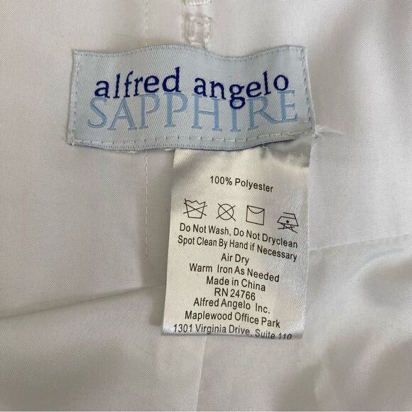 Alfred Angelo Sapphire White Tea Length Dress - Picture 12 of 16